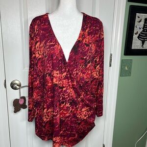 3X Kate Hill Criss Cross/Faux Wrap Style Top E-VG Condition
